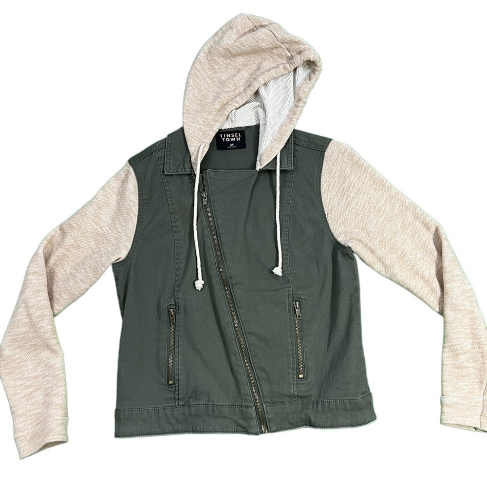 Tinsel Town Army Green Jacket Juniors Medium